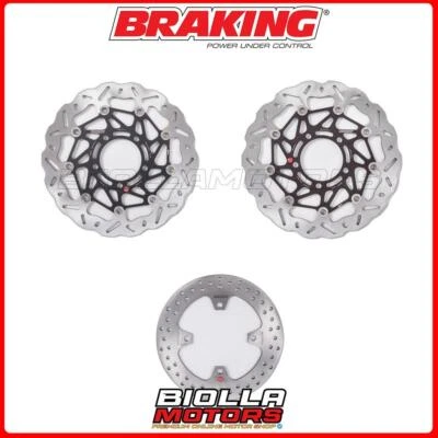 KIT DISCHI FRENO BRAKING KAWASAKI VERSYS 1000 2012 - 2014 ANTERIORE + POSTERIORE Foto 1 de 4