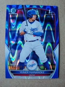 2023 Bowman Chrome Prospects #BCP-138 Yeiner Fernandez Blue Wave Refractor /150 - Picture 1 of 2