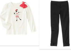 GYMBOREE GIRLS MAKE TODAY HAPPY TOP AND BLACK LEGGINGS NWT SIZE 5 - Picture 1 of 1