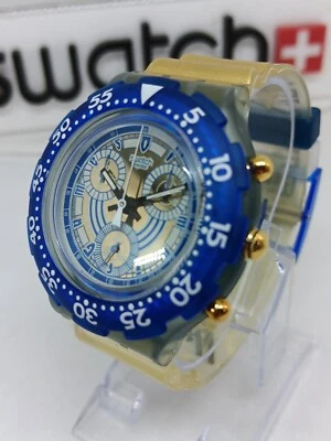 Reloj Swatch Scuba 200 SBZ102 "Nikiphoros" 38 mm Hecho en Suiza DE COLECCIÓN 1995 NUEVO EN STOCK Foto 1 de 4