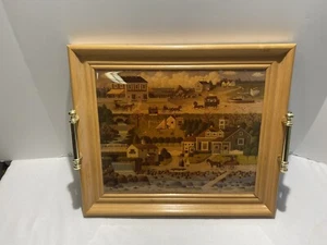 Charles Wysocki serving tray, “Cricket Hawk Harbor” - Picture 1 of 3