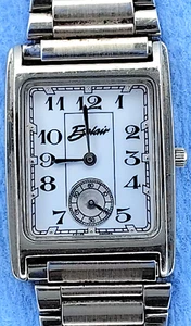 Mens Works Belair Rectangle Tank Sub Seconds Fancy Face Quartz Dress Watch lot - Picture 1 of 8