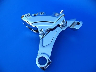 HARLEY REAR BREMBO CALIPER WITH BRACKET CHROME EXCHANGE BY WILLY SHINY - Image 1 of 4