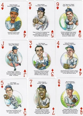 9-Hero колоды NY Yankees бейсбол героев игральные карты w/ELSTON HOWARD, PEPITONE + - Изображение 1 из 2