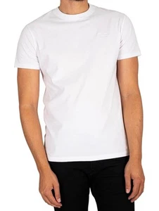 Superdry Mens Vintage Logo Embroidered T-Shirt Optic White - Picture 1 of 11