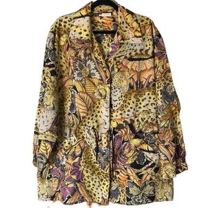 Salvatore Ferragamo Women’s Size Medium Vintage Leopard Jungle Print Jacket - Picture 1 of 14