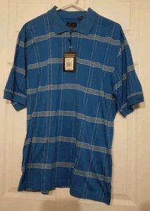 Greg Norman Herren Kurzarm Golf Polo Shirt Größe Medium blau Fensterscheibe neu mit Etikett - Bild 1 von 14