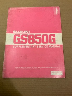 GENUINE SUZUKI WORKSHOP SUPPLEMENTARY SERVICE MANUAL FACTORY GS850G Z MODEL 82 - Image 1 of 4