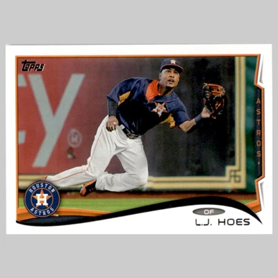 L.J. Hoes #647 2014 Topps Houston Astros Baseball Card MLB NM - Image 1 of 3
