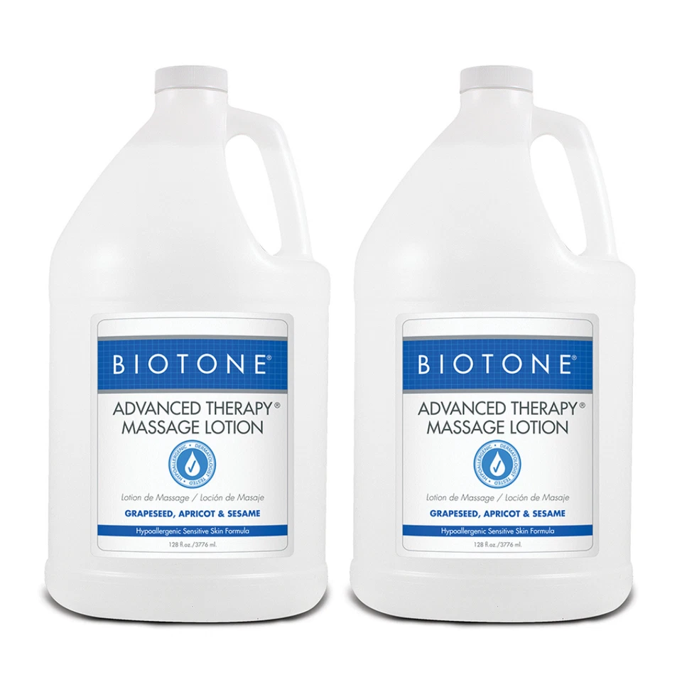 Loción de masaje y spa de terapia avanzada Biotone - 1 galón (paquete de 2)-hipoalergénica Foto 1 de 1