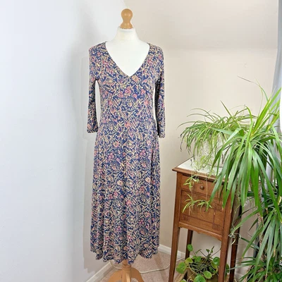 Vestido Peruvian Connection Talla M Floral Oscuro Algodón Pima Luxe-Boho Cottagecore Foto 1 de 4