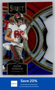 2023 Panini Select #155 Payne Durham Red and Blue Prizms Die Cuts Buccaneers I9 - Bild 1 von 2
