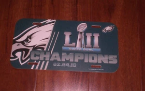 2018 PHILADELPHIA EAGLES SUPER BOWL LII CHAMPIONS LICENSE PLATE - Picture 1 of 1