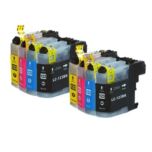 8 cartuchos de tinta compatibles con Brother DCP J132W J152W J552DW J752DW LC-123 - Imagen 1 de 5