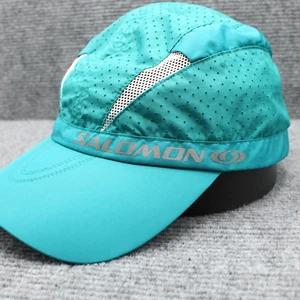 Salomon Hat Cap Strap Back Teal White Mesh Run Hike Ventilated Lightweight S/M - Picture 1 of 14