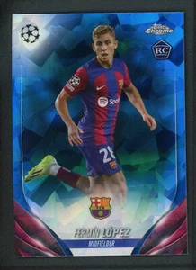 2024 FERMIN LOPEZ TOPPS CHROME UEFA CHAMPIONS LEAGUE BLUE SAPPHIRE ROOKIE RC - Picture 1 of 2
