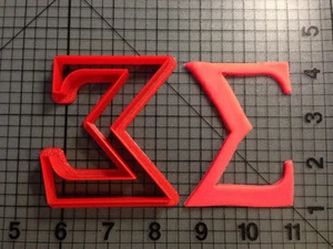 Greek Letter Sigma Cookie Cutter - Picture 1 of 2