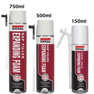 Soudal Handheld Trade Expanding Foam Gap Filler General Purpose 150ml/500/750ml - Picture 1 of 6