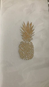 Paper Dinner Napkins Gold Pineapple Guest Towels Buffet Count - Picture 1 of 3