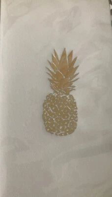 Paper Dinner Napkins Gold Pineapple Guest Towels Buffet Count - Image 1 of 3