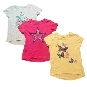 Members Mark TShirts Set of 3 Girls 7/8 Multicolor Short Sleeve Graphic Active - Picture 1 of 9