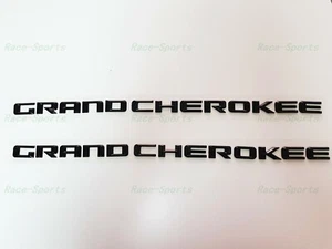 NUEVOS 2 PIEZAS Kits Negro Brillante GRAND CHEROKEE 3D Letras Emblemas Placa de Identificación Insignia Jeep - Imagen 1 de 9