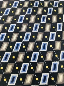 Corbata geométrica para hombre Haggar 100 % seda azul y gris 61" X 4" - Imagen 1 de 3