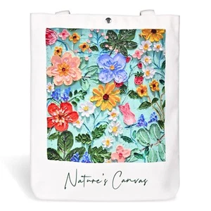 Aesthetic Tote Bag for Women Reusable Grocery Bags for Vacation Shopping Trav... - Picture 1 of 8