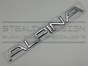 Fits ALPINA Rear Lettering Badge Emblem B3 B5 D10 B10 B12 Rare Boot Silver - Picture 1 of 1