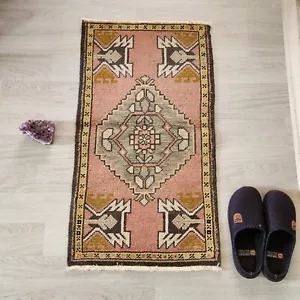 Turkish HandKnotted 1x2 small and mini rug - Picture 1 of 9