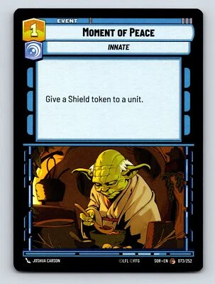 Innate Event Moment Of Peace Gives Shield Token 尤达活动卡 1C 无惠普 P 号 — 第 1/4 张图片