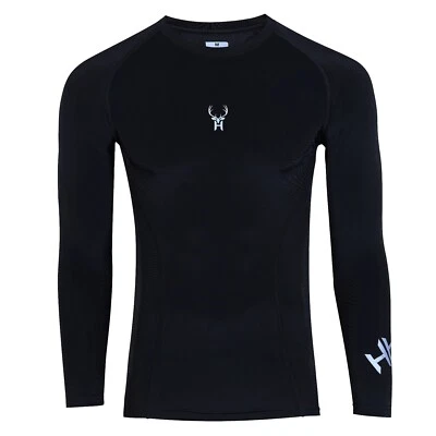 Men's MMA Rash Guard Top Full Sleeve Compression BJJ Wrestling Grappling - Image 1 of 4