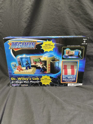 2005 Mega Man DR. WILEY’S LAB Playset by Jazwares - Used with Original Box Cover
