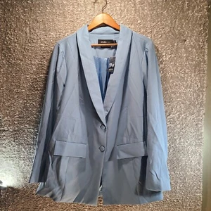 Torrid Studio Refined Crepe Classic Long Line Blazer Blue 3X, 22, 24 NWT - Picture 1 of 12