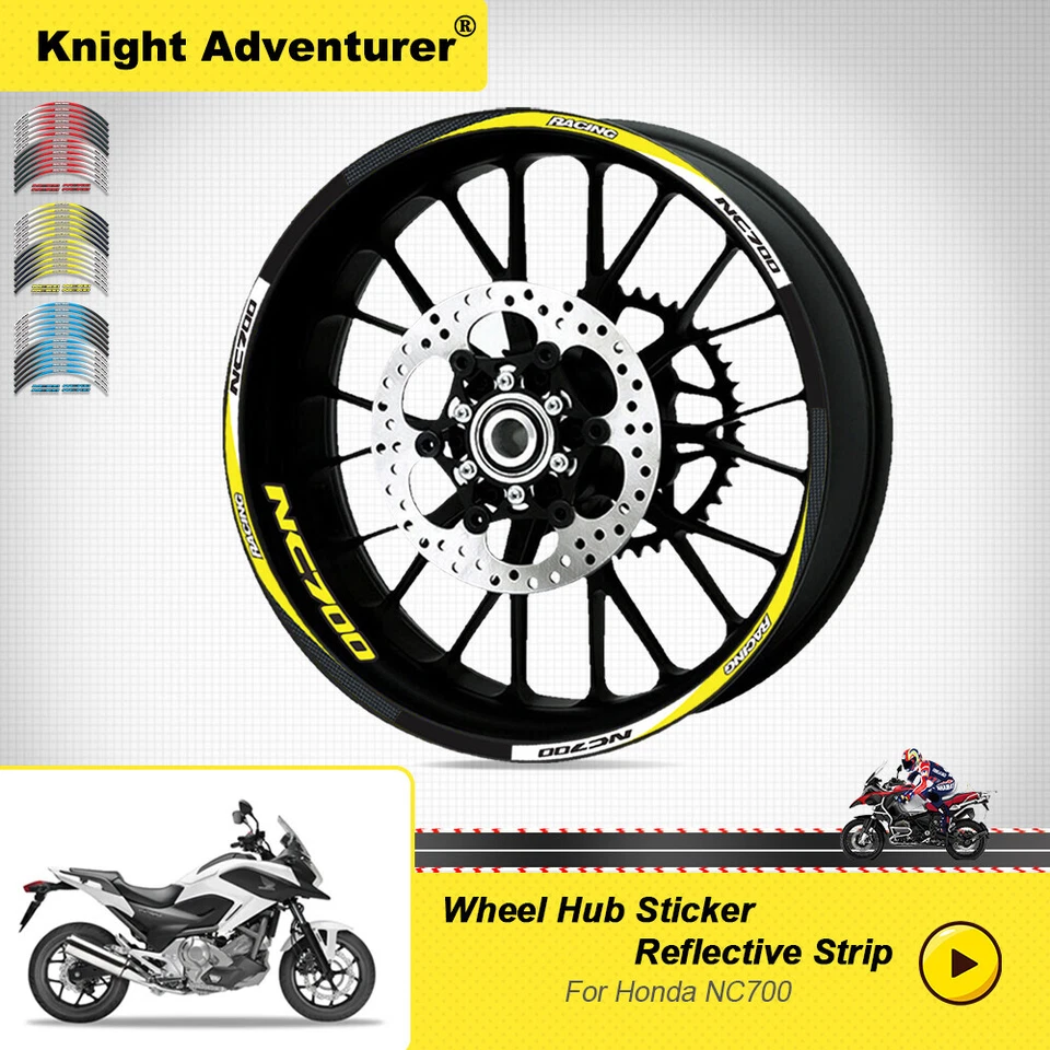 Para Honda NC700 S X XD XDH Accesorios Moto 17" Llanta Rueda Calcomanía Adhesiva Foto 1 de 4