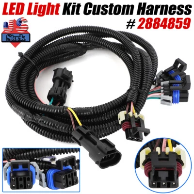 LED Light Kit 2884859 Wire For Polaris Sportsman with DRL HALOS 450 570 850 1000 - Image 1 of 4