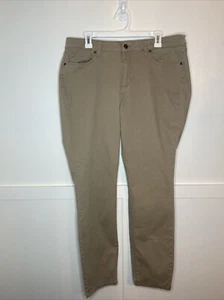 Sonoma Women's Beige Khakis Size 16 Skinny Pants Stretch Chino Style - Picture 1 of 22