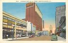 Linen Postcard; View East on 4th Street, Winston-Salem NC Forsyth Co. Unposted