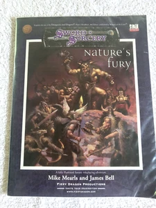 Nature's Fury D20 Sword Sorcery Fantasy Game Book - Picture 1 of 6