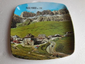 Passo Pordoi m.2250 Dolomiti-Italy Original 1950s-Rare bakelite Ashtray-Mint!#65 - Picture 1 of 10
