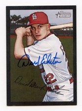 2007 Bowman Heritage Black #118 David Eckstein /52 Auto Signed IP St. Louis