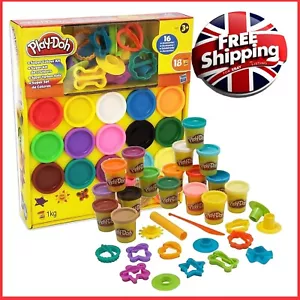 Play-Doh 18 Colours Modelling Compound Set with 16 Tools & Accessories - Picture 1 of 6