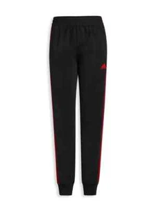 adidas (Kids) Big Boy's Iconic Tricot Black/Red Jogger Pants (AK5786-AK14) L &XL - Picture 1 of 7