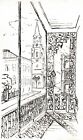 St. Michael's Church, Charleston, Sc, Quill Drawing By Jack Rau --Postcard