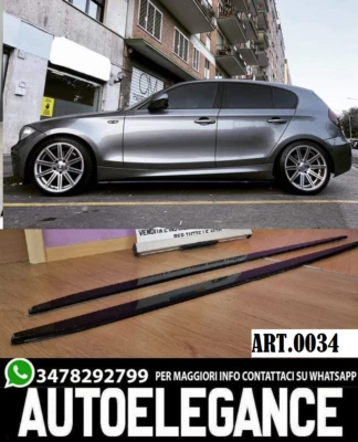 0034 BMW SERIE 1 E87 E81 SPLITTER SOTTO MINIGONNE LATERALI SOTTOPORTA - Immagine 1 di 4