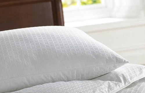 Jacquard Pillows 100% Cotton Cover Hollowfibre Filling Luxury Hotel Quality