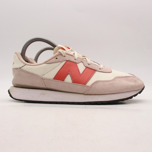 New Balance 237 Uomo Taglia 7 Sneakers Sportive Bianco Rosa Scarpe Casual GS237PK1
