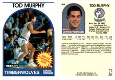 Tod Murphy 1989 Hoops Basketball Card 304 Minnesota Timberwolves