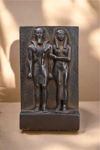 Egyptian Antiquities King Menkaure Statue-Egyptian king with his wifemonument BC - Picture 1 of 7