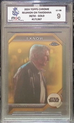 Han Solo Reunion on Takodana Gold /50 Topps Star Wars Chrome 2024 MGC 9 not PSA  - Image 1 of 3